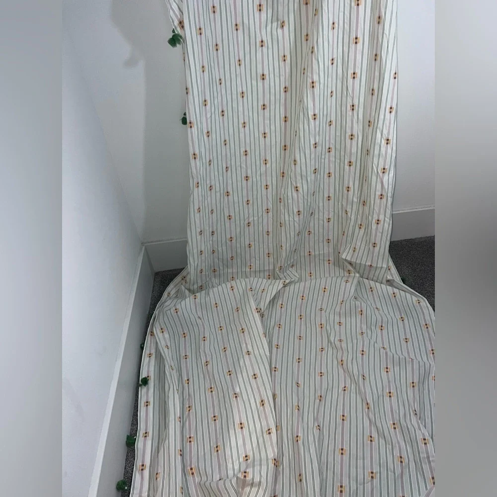 Anthropologie Nera Woven Tasseled Curtain one panel